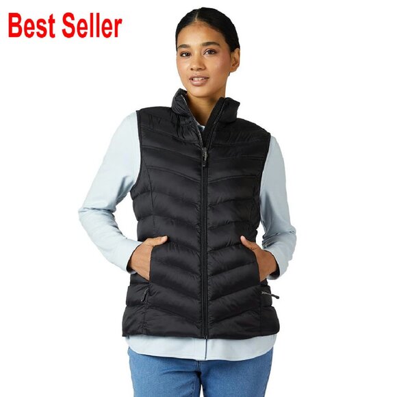 Lightweight Packable Quilted Vest Modern Fit Travel Cold Weather Layering